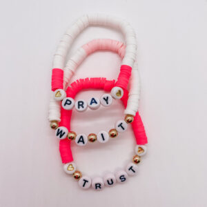 Pray + Wait + Trust Bracelet Set