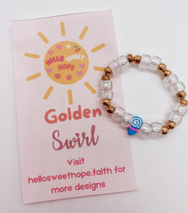 Golden Swirl Kids Bracelet - Image 2